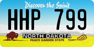 ND license plate HHP799