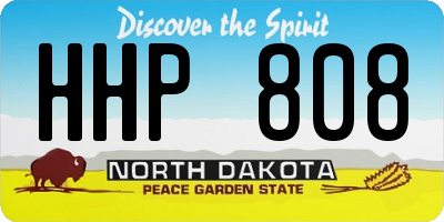 ND license plate HHP808