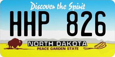 ND license plate HHP826