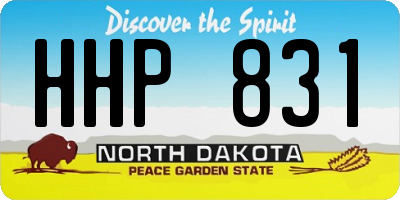 ND license plate HHP831