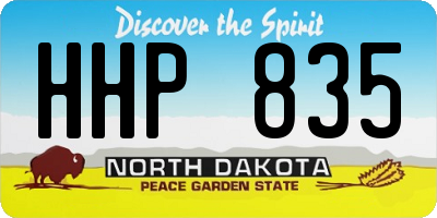 ND license plate HHP835