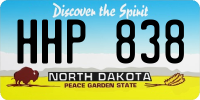 ND license plate HHP838