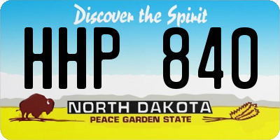 ND license plate HHP840