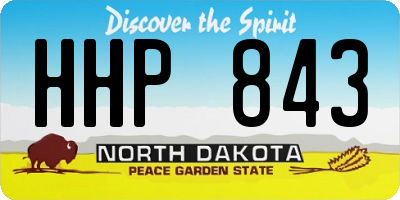ND license plate HHP843