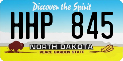 ND license plate HHP845