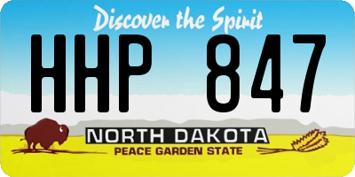 ND license plate HHP847