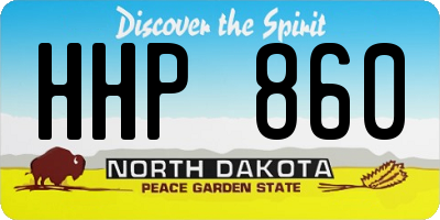 ND license plate HHP860