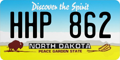 ND license plate HHP862