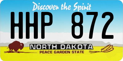 ND license plate HHP872
