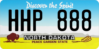 ND license plate HHP888