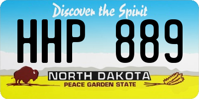 ND license plate HHP889