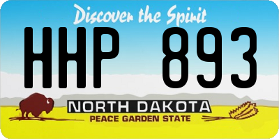 ND license plate HHP893