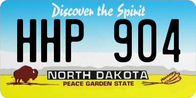 ND license plate HHP904