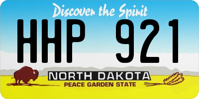 ND license plate HHP921