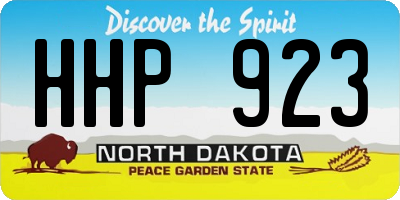 ND license plate HHP923