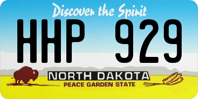 ND license plate HHP929
