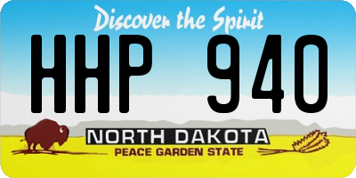 ND license plate HHP940