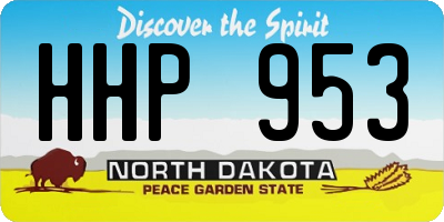 ND license plate HHP953