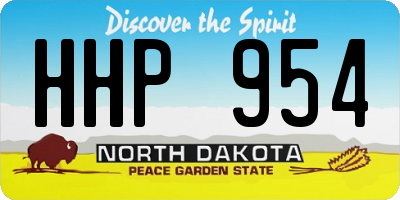 ND license plate HHP954