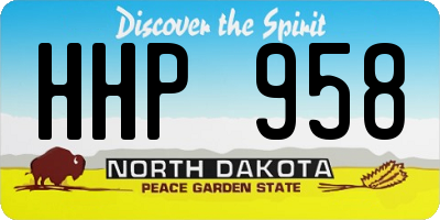 ND license plate HHP958