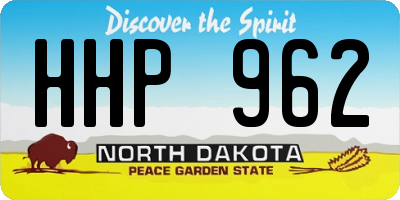 ND license plate HHP962