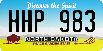 ND license plate HHP983