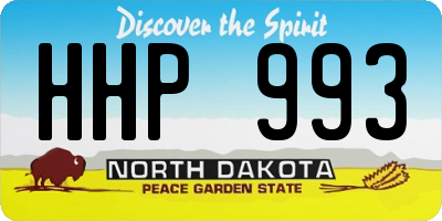 ND license plate HHP993