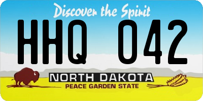 ND license plate HHQ042