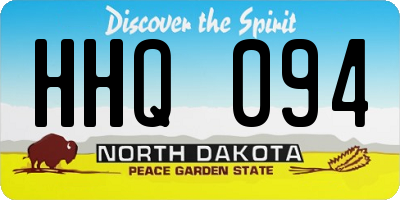 ND license plate HHQ094