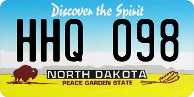 ND license plate HHQ098