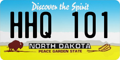 ND license plate HHQ101