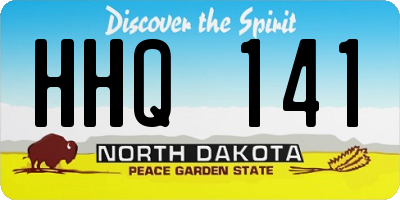 ND license plate HHQ141