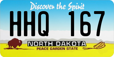 ND license plate HHQ167