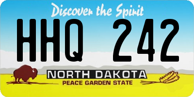 ND license plate HHQ242