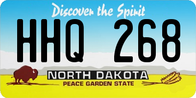 ND license plate HHQ268