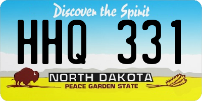 ND license plate HHQ331