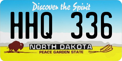 ND license plate HHQ336