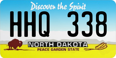 ND license plate HHQ338