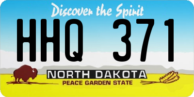 ND license plate HHQ371