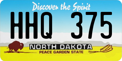 ND license plate HHQ375