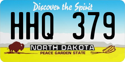 ND license plate HHQ379