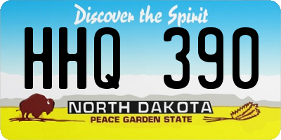 ND license plate HHQ390