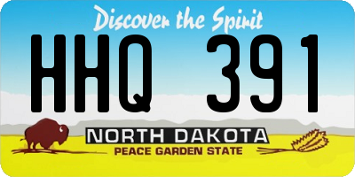 ND license plate HHQ391