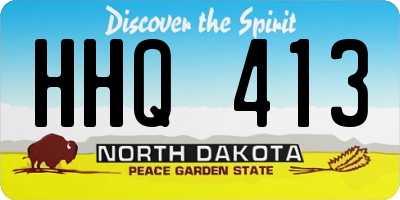ND license plate HHQ413