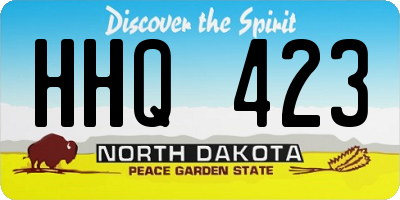 ND license plate HHQ423