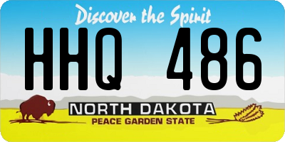 ND license plate HHQ486