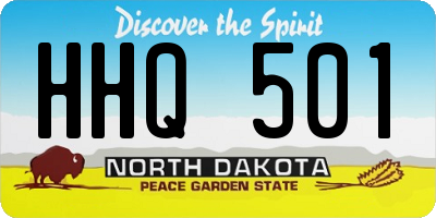 ND license plate HHQ501