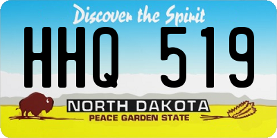 ND license plate HHQ519