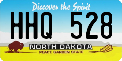ND license plate HHQ528