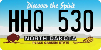 ND license plate HHQ530